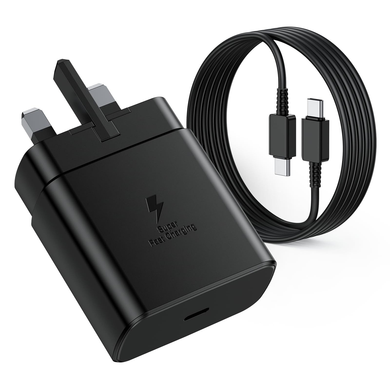 45W Fast Charger for Samsung, USB C Plug and Cable 2M for Galaxy S26 S25 Ultra S
