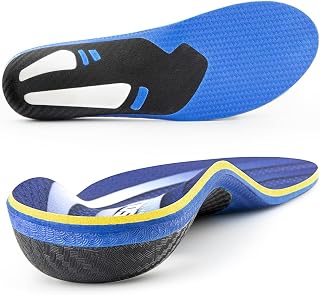 VALSOLE Plantar Fasciitis Arch Support Orthopedic Insoles, Relieve Flat Feet Heel Pain Shock Absorption Comfortable Inserts,Insoles for Men and Women,Purple Size 13
