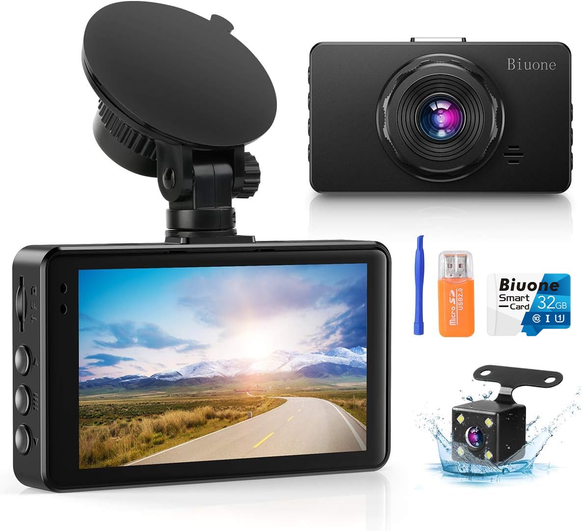 Dash Cam Dash Camera for Cars, 1080P Dash Cam Front and Rear with 32G Card | Car