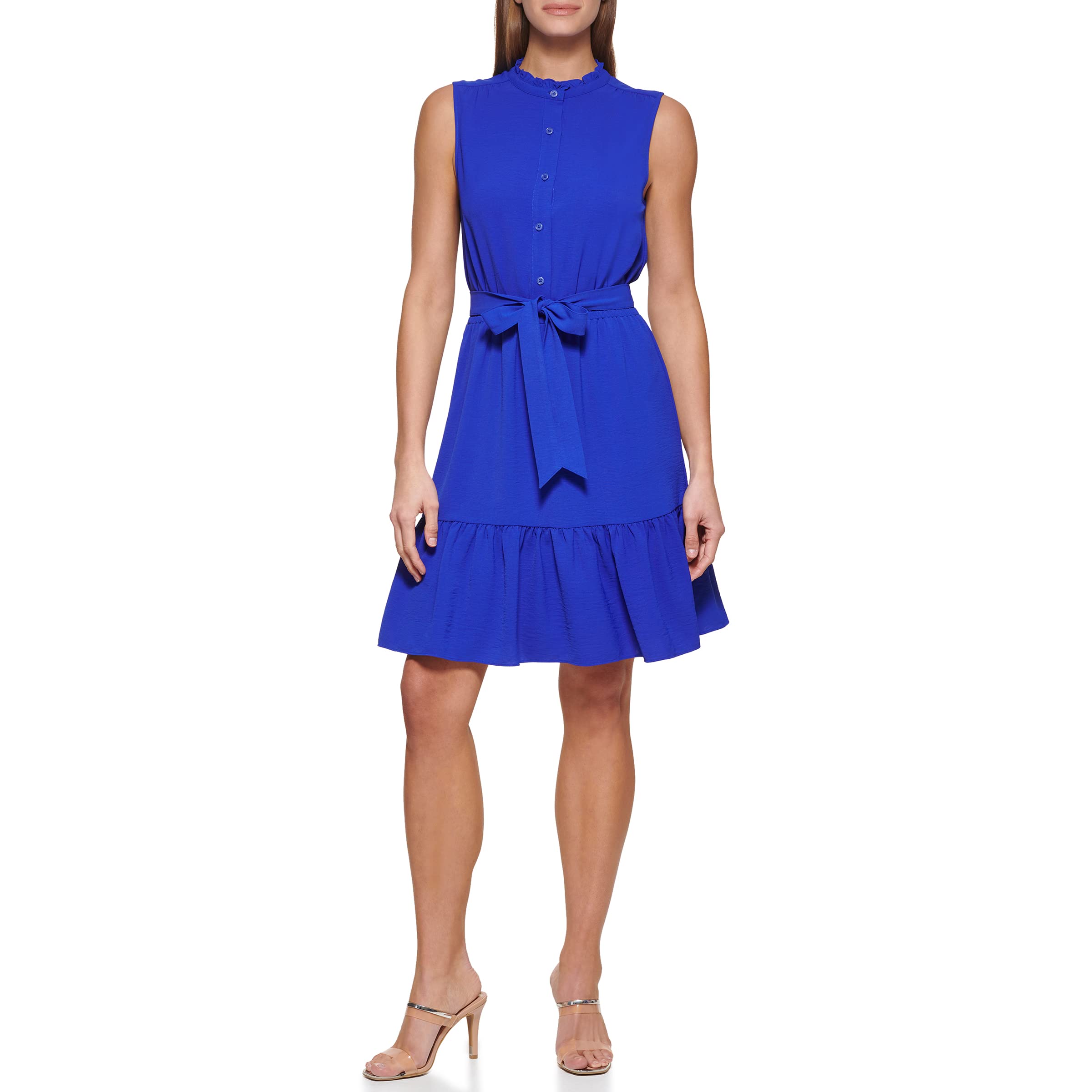 DKNY Women's Puff Sleeve Sheath Dress