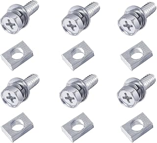 QIATOL 6 PCS Motorcycle Battery Bolts and Nuts,M6x16MM Bolts and Nuts Kit | Motorcycle Battery Screw and Nut, Battery Terminal Bolts and Nuts Carbon Steel for ATV,Bike,Scooter,Motorcycle