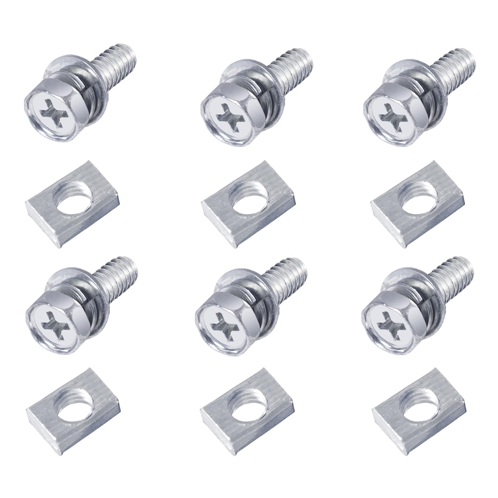 QIATOL 6 PCS Motorcycle Battery Bolts and Nuts,M6x16MM Bolts and Nuts Kit | Moto