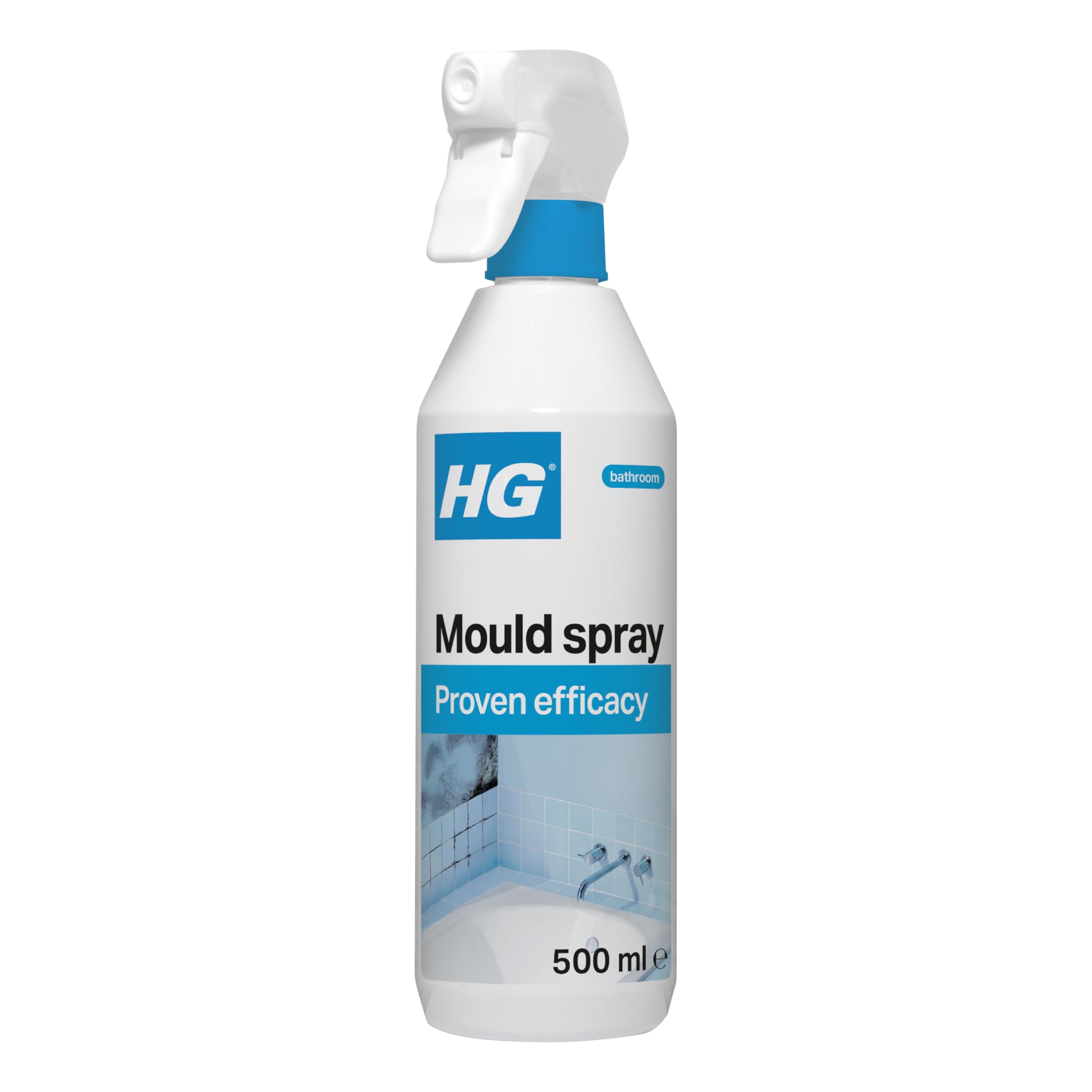 HG Mould Remover Spray | Kills Black Mold & Mildew on Walls & Tiles | 500ml | Fa