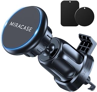 miracase Car Phone Holder for Magsafe [Super Strong Magnets] Magnetic Phone Holders for Your Car, 360° Adjustable Air Vent Hands Free Cell Phone Mount Cradle Fit iPhone 17-12 & All Smartphones, Grey