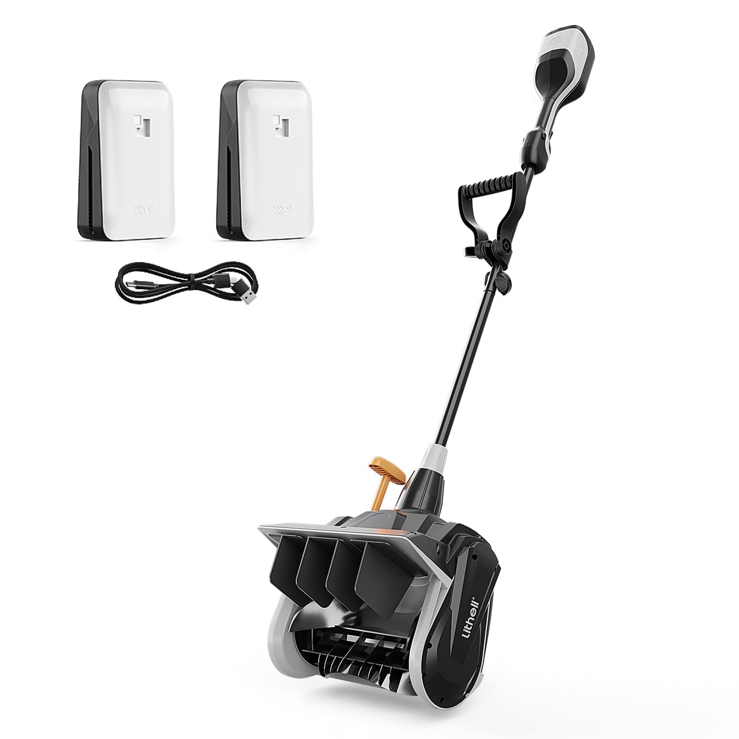 Litheli U20 Cordless Snow Shovel, 20V 12-Inch Battery Powered Snow Thrower for D