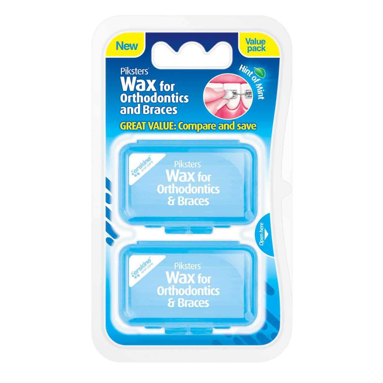 Piksters Wax for Orthodontics and Braces, 2 Count (Pack of 1)