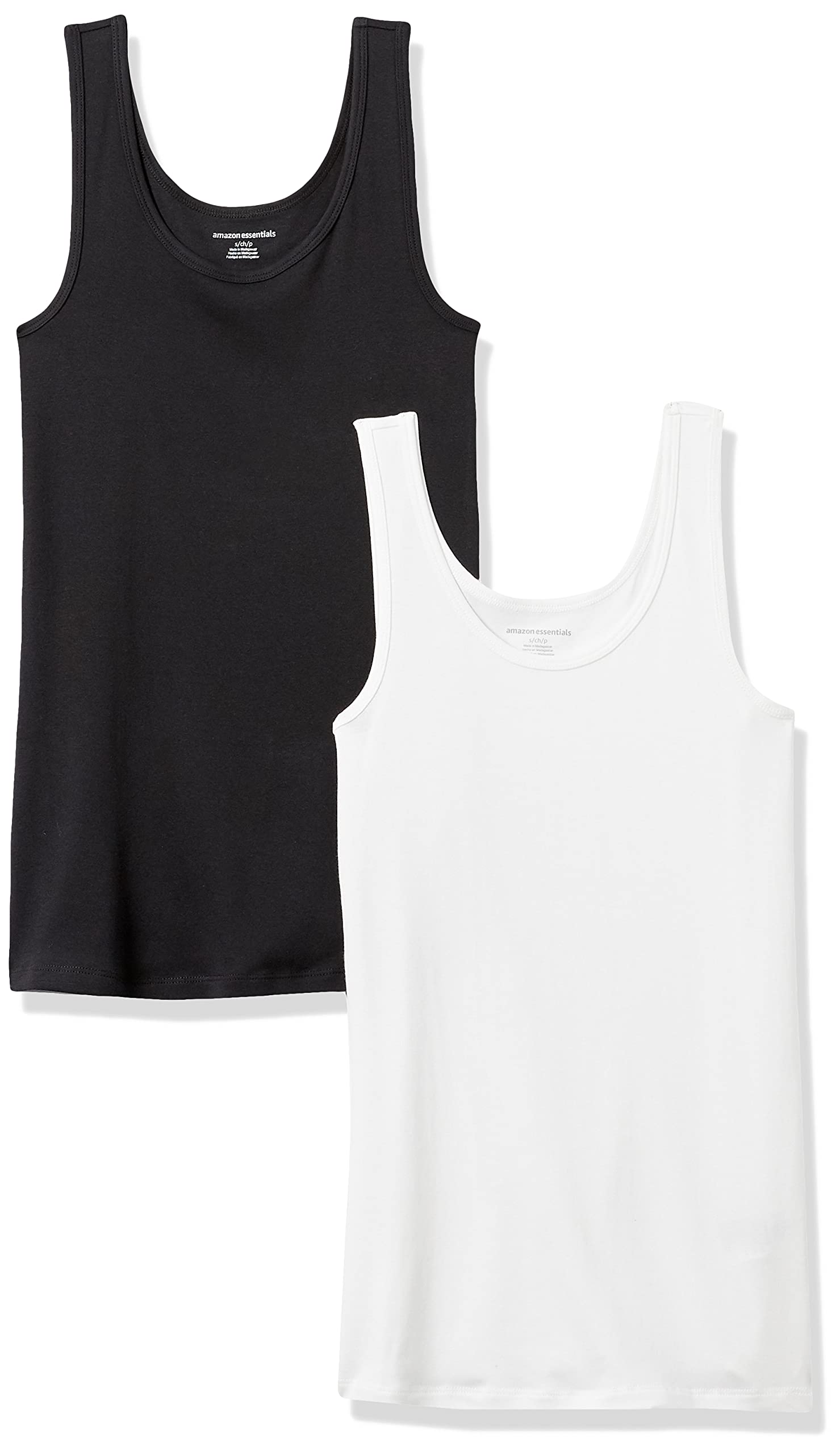 Amazon Essentials Women's Slim Tank Top, Pack of 2