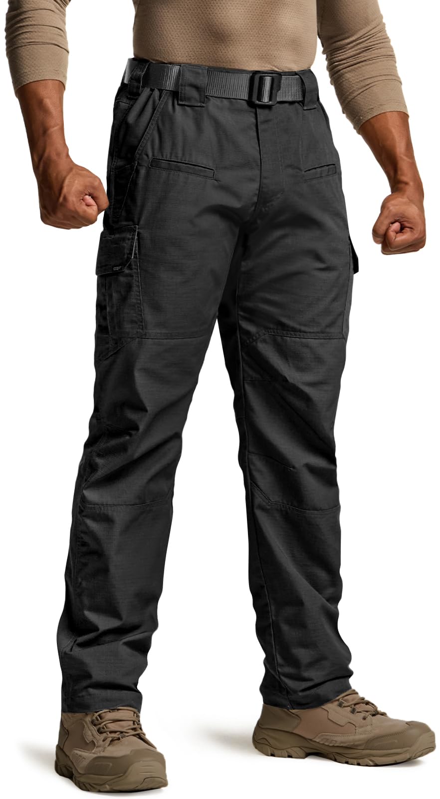 CQR Men's Tactical Pants, Water Resistant Ripstop Cargo Pants, Lightweight EDC W