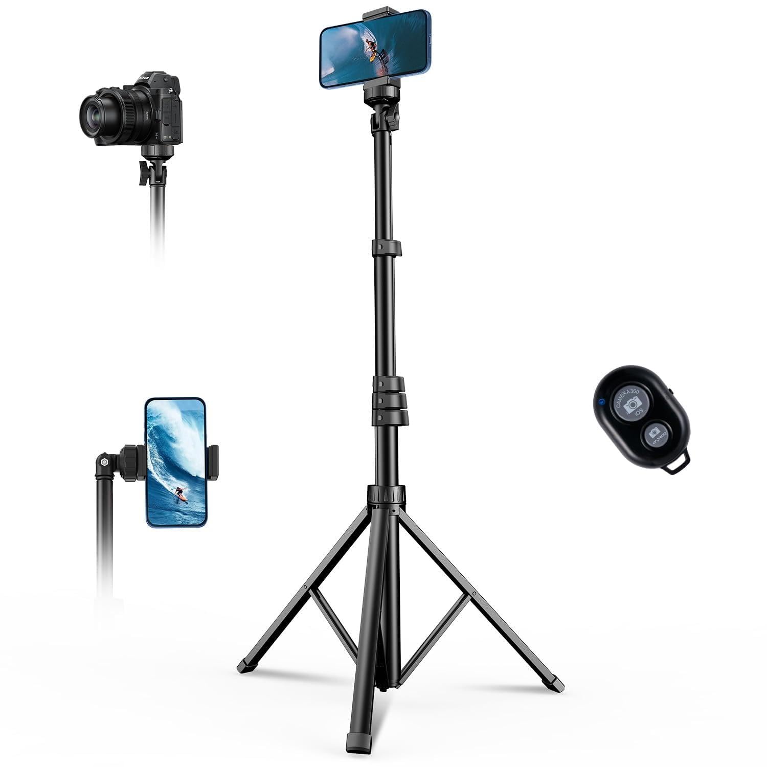 Extendable Phone Tripod for iPhone, Selfie Stick with Remote & Phone Holder | Co