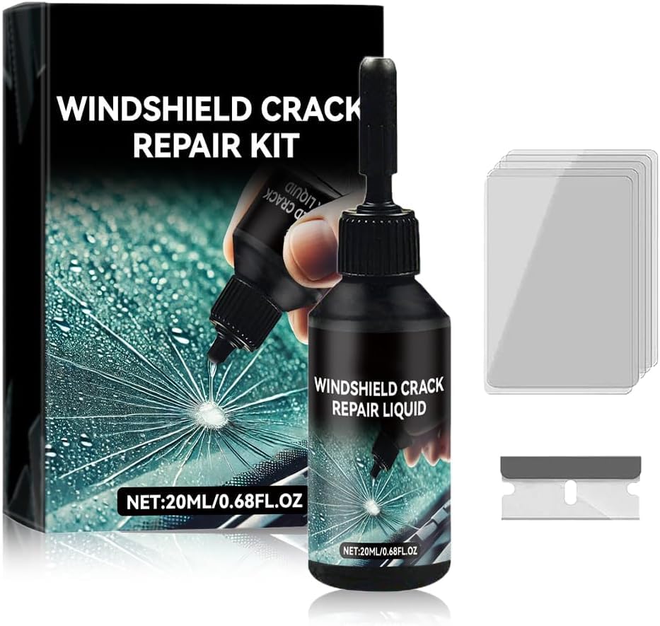 Windshield Repair Kit - 2026 Latest Upgrade Nano Glass Crack Repair Kit, Glass R