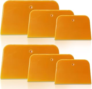 Wulitaotao Body Filler Spreaders, 6PCS Plastic Spreader,4, 5, 6 Inch | Body Filler Spreaders Plastic Tools for Applying Fillers, Putties, Glazes, Caulks and Paint