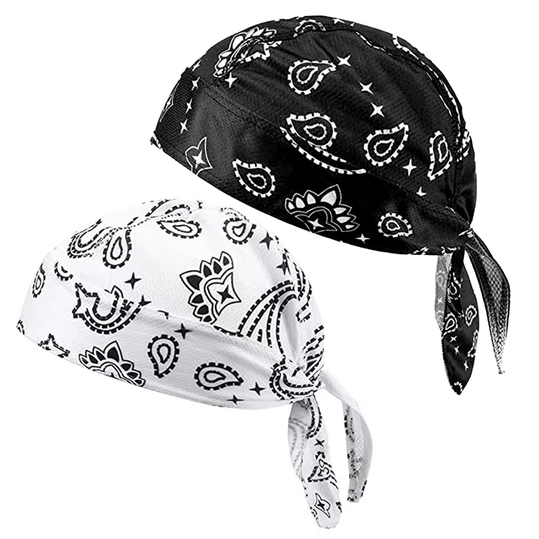 2 Pcs Men Women Sports Bandanas Lightweight Breathable Under Helmet Turban Summe