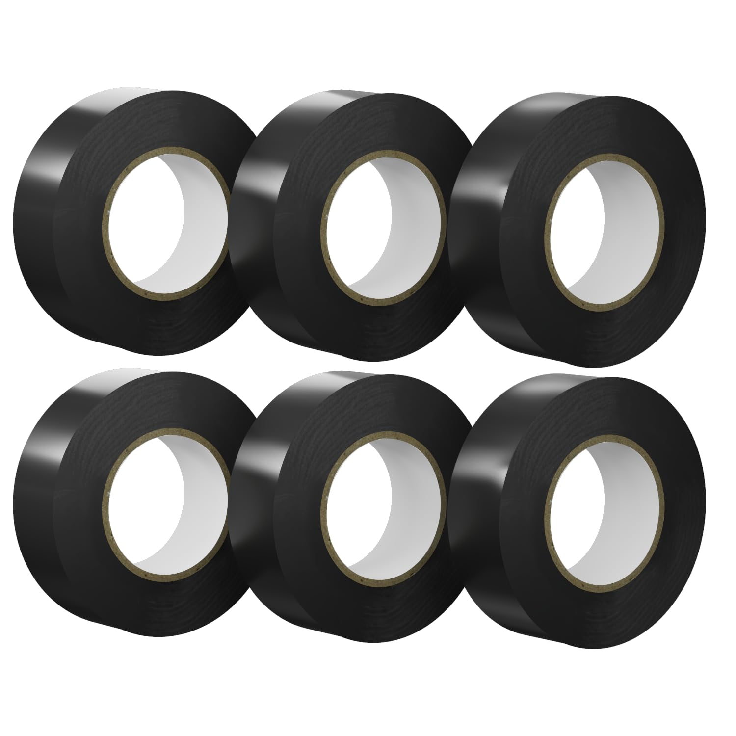 SWRT 6 Pack Black Electrical Tape Waterproof, 0.75 in x 66 FT High Temp Electric