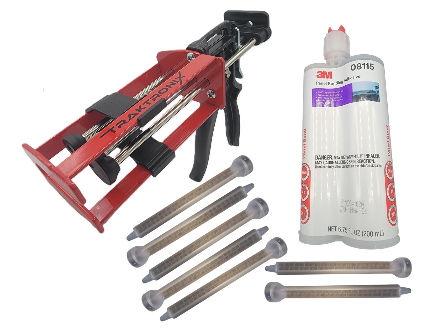 Traktronix 3M Panel Bonding Adhesive 08115 with Manual Applicator Gun 08571 | Ma