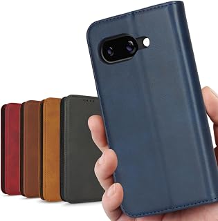 Google Pixel 9A Case Notebook Type au docomo SIM Free Softbank Compatible Cover Wallet Type iCoverCase Magnetic Card Case Smartphone Case Mobile Cover Card Holder Stand Retro Navy
