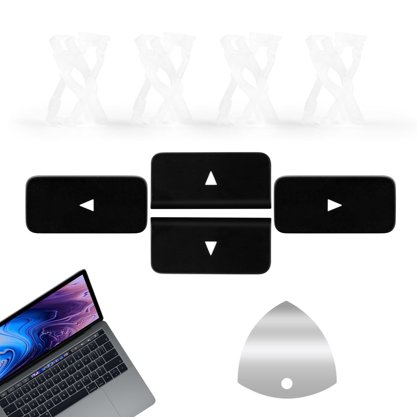 Replacement Up/Down/Left/Right Arrow Keycap Key with Scissor Clip Hinge for MacB