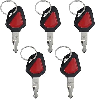 5 Pack 459A Ignition Key Compatible with Kubota Tractor | Replacement key, Replaces RC461-53930, Fits excavator/loade