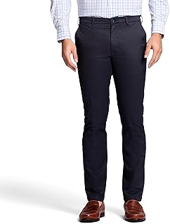 Izod Men's Performance Stretch Straight Fit Flat Front Chino Pant