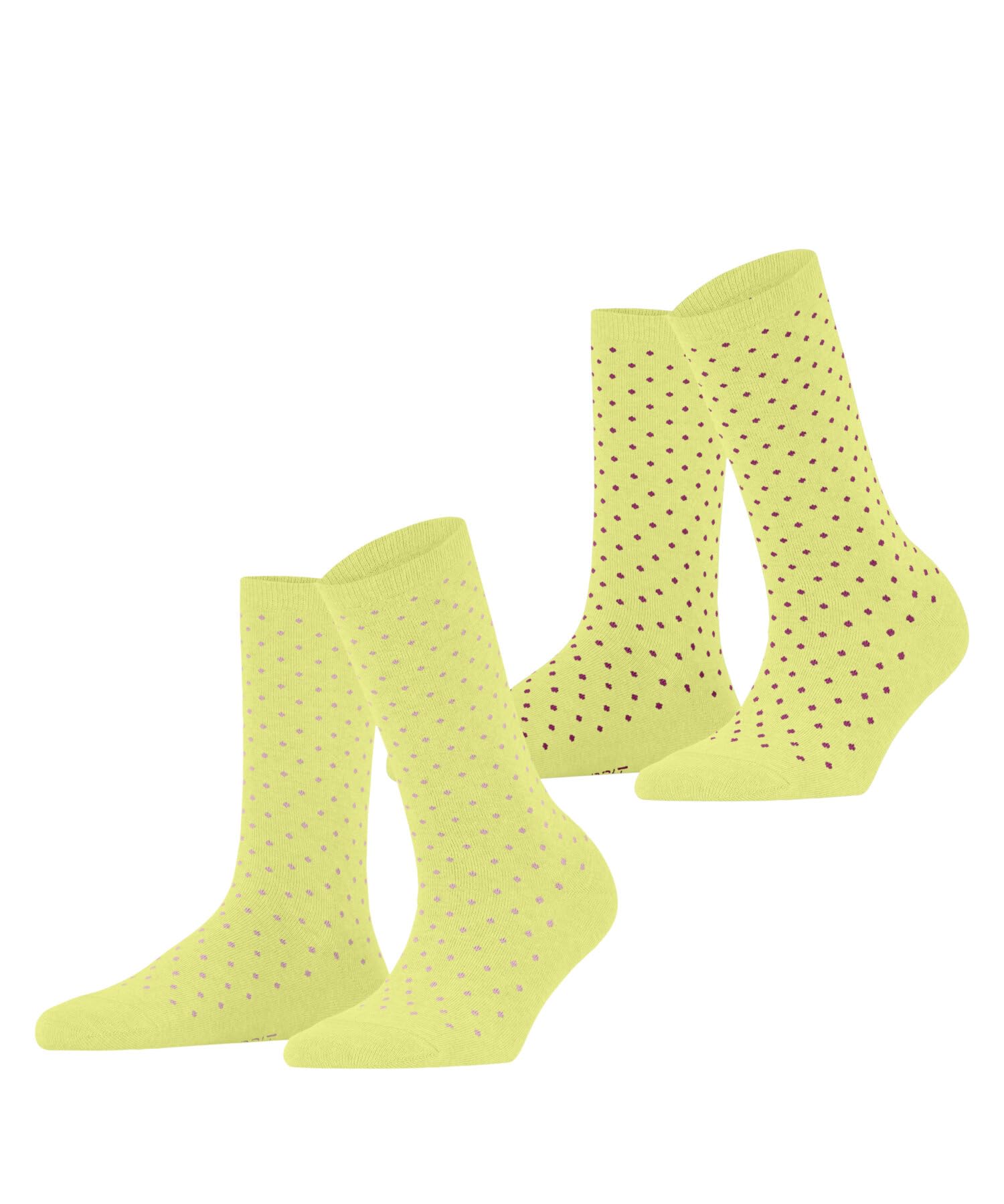 ESPRIT Fine Dot Multipack W So Cotton Fantasy Pack of 2 Pairs Women's Socks, Yel