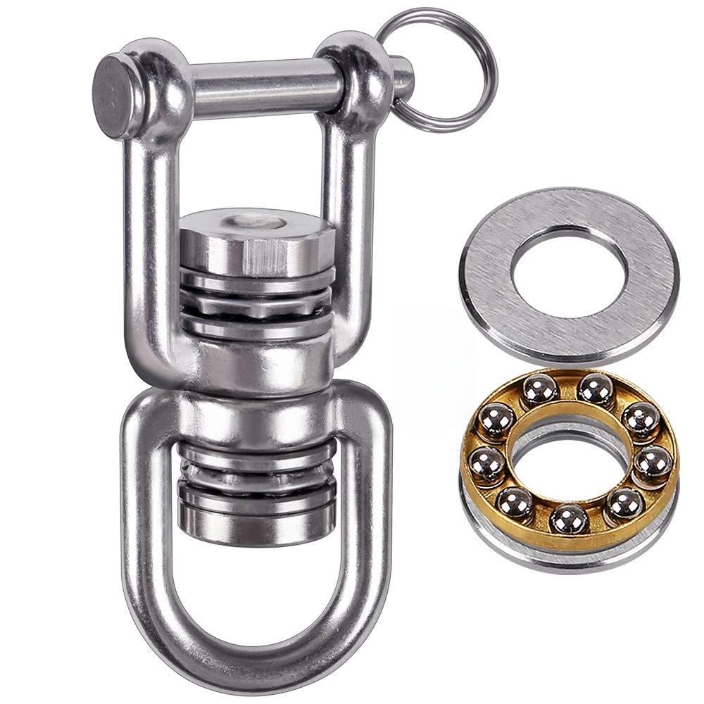 BeneLabel Drehwirbel HäNgesessel Double Suspension Ring Hammock Swing, Stainless