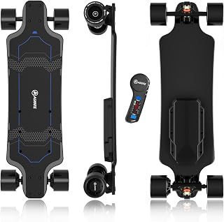 Askate A1 Electric Skateboard with Remote, Rang Up to 17 Miles/24, 8 Ply Canadian Maple, Smooth Breaking, Suitable for Younger Beginners