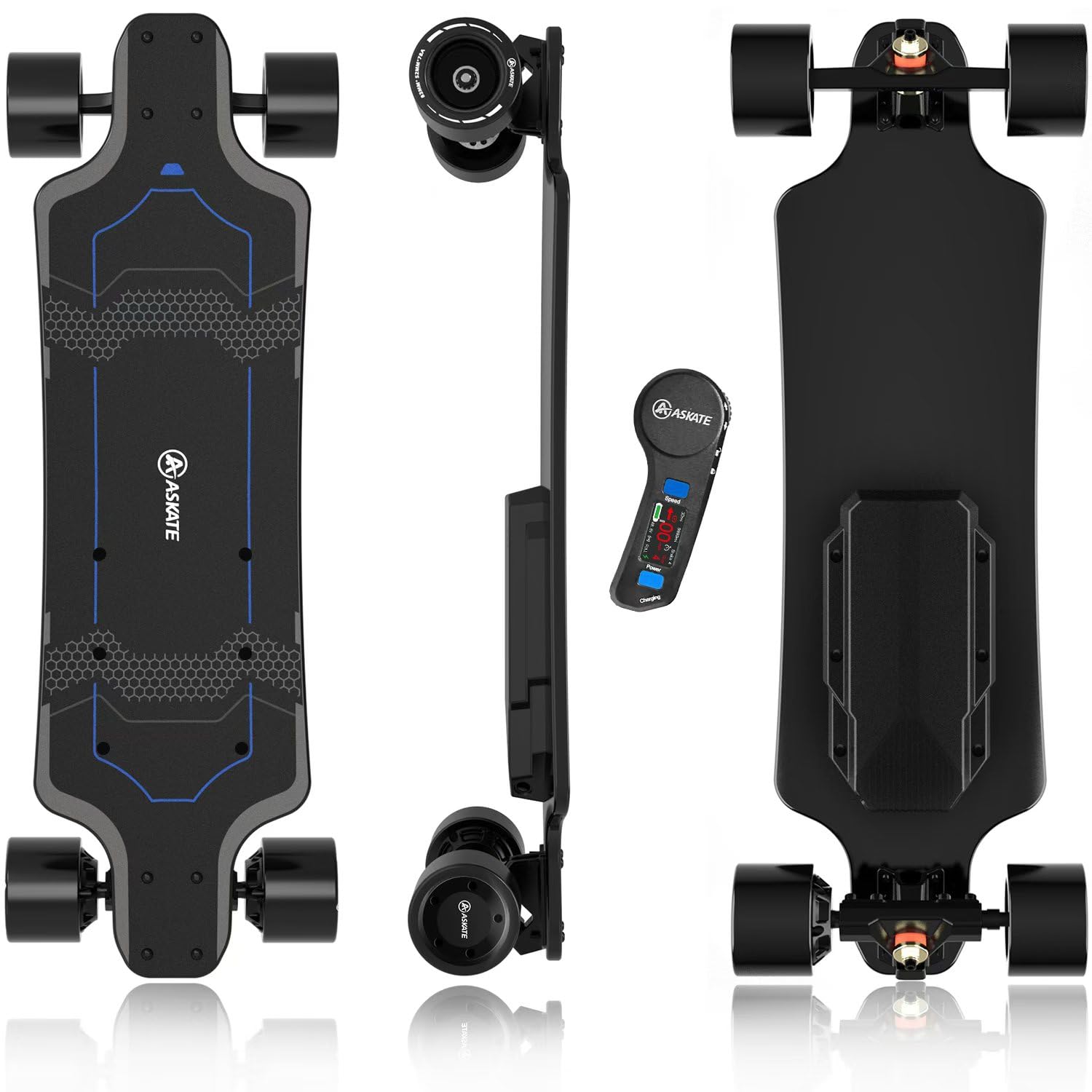 Askate A1 Electric Skateboard with Remote, Rang Up to 17 Miles/24, 8 Ply Canadia