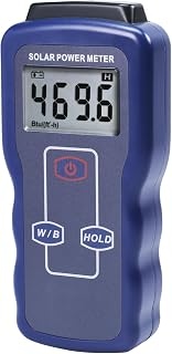 Solar Power Meter Digital Solar Meter, Solar Irradiance Meter for Solar Energy Testing, Solar Transmission Meter with Accuracy Drift<1.5%/Year&Btu/(ft2-h)& W/m² Units for Meteorology Sun Measurement