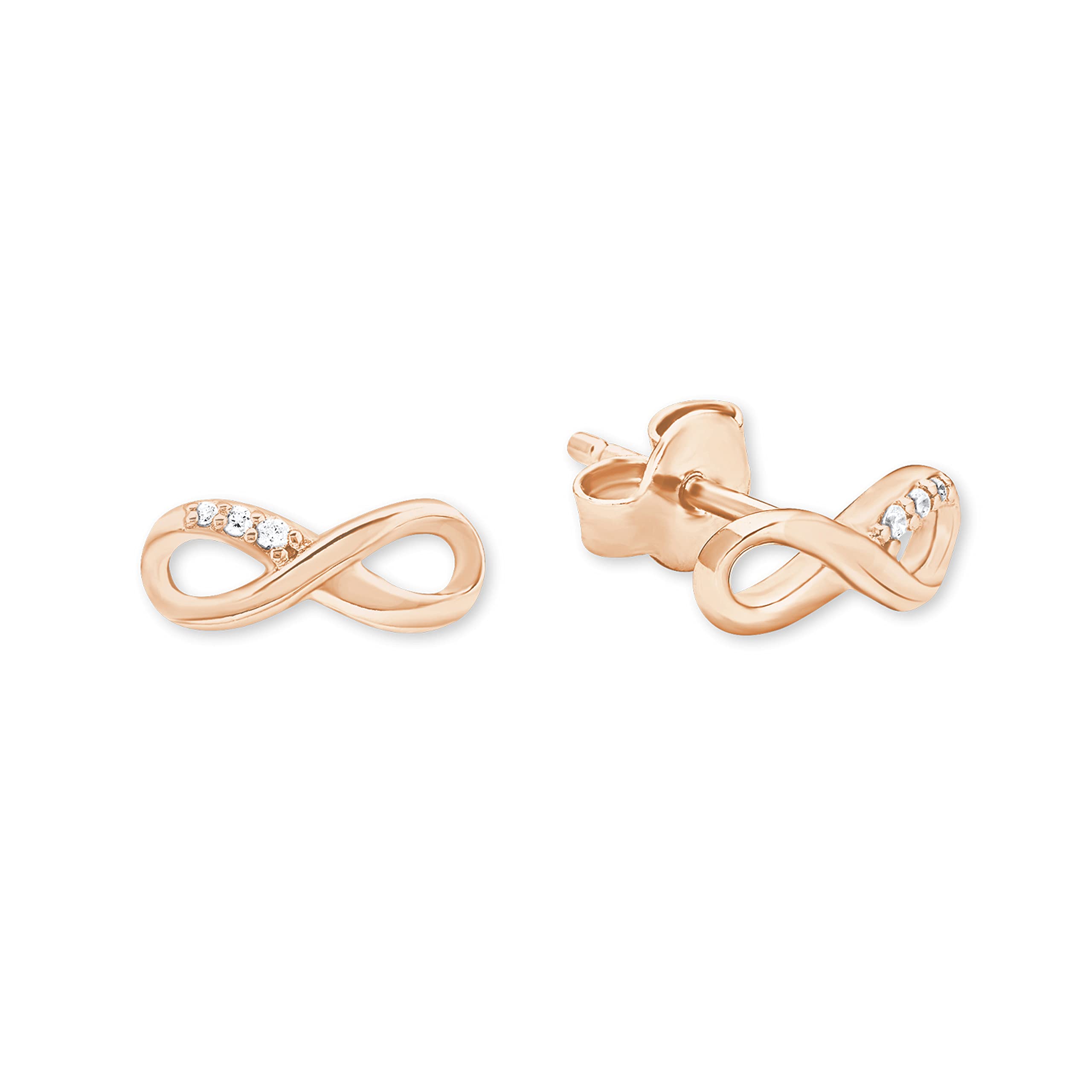 s.Oliver Orecchini a bottone in argento Sterling 925 da donna, con zirconi sinte