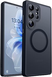 CANSHN für Samsung Galaxy S25 Ultra Hülle mit Kameraschutz, Schwarz