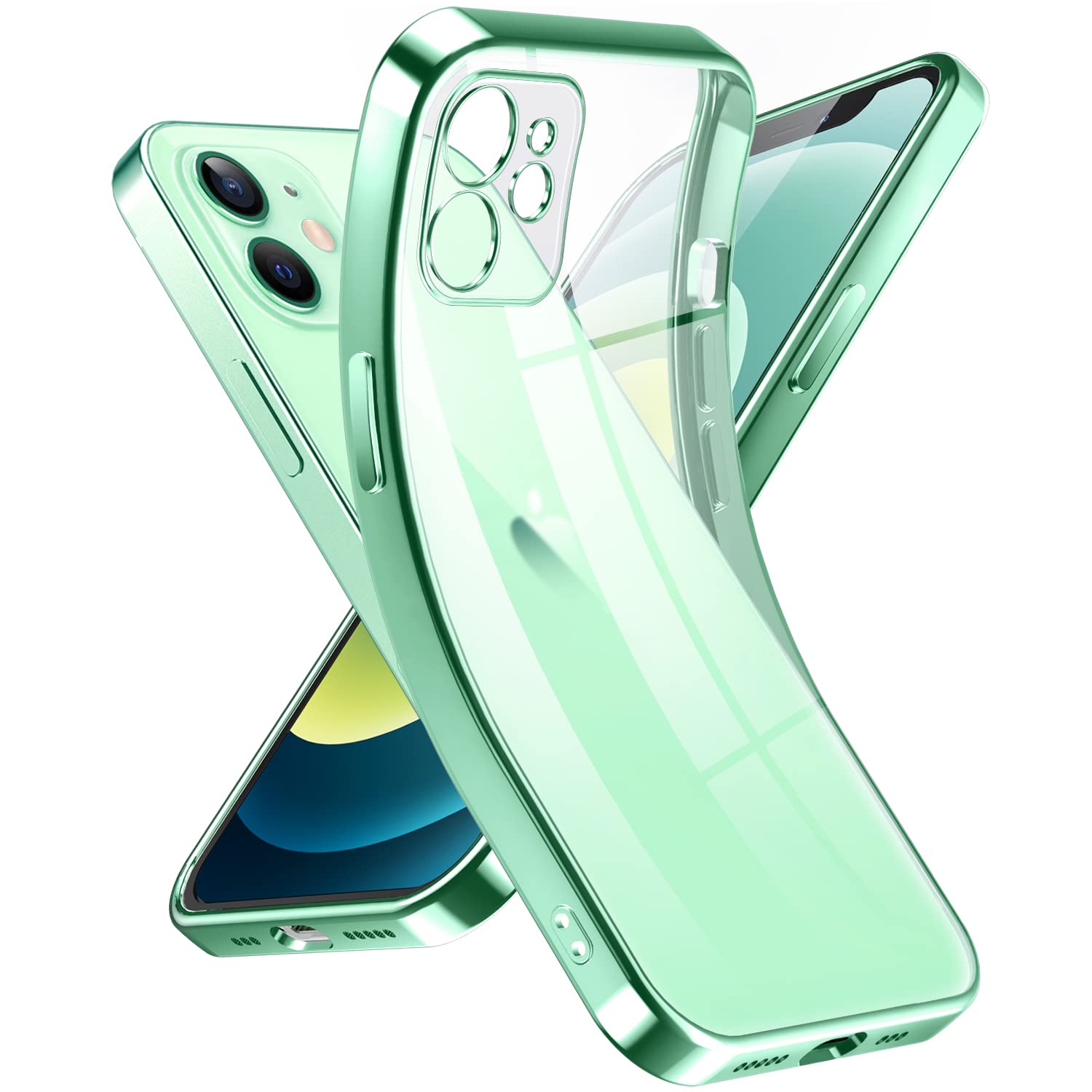 Supdeal Crystal Clear Case for iPhone 12, [Not Yellowing] [Camera Protection] [M