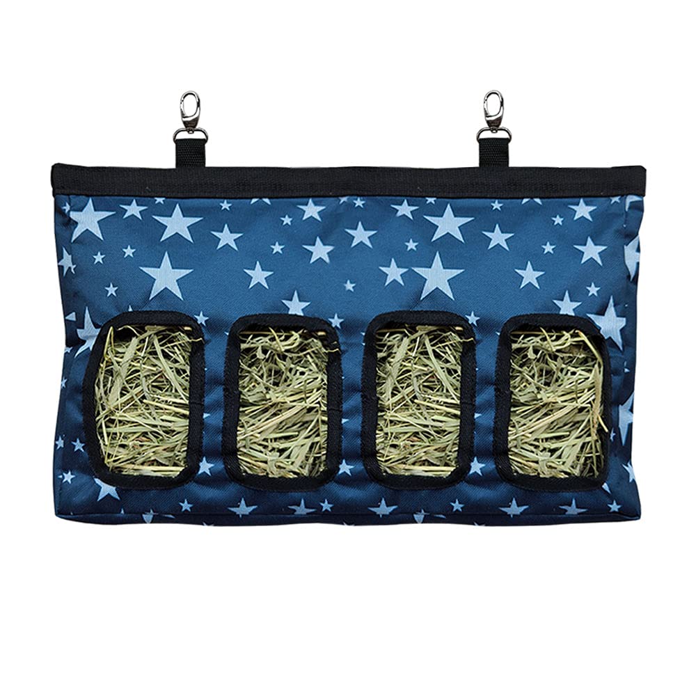 RIOUSSI Guinea Pig Hay Feeder, Hanging Rabbit Hay Feeder Bag. L, Stars | Upgrade