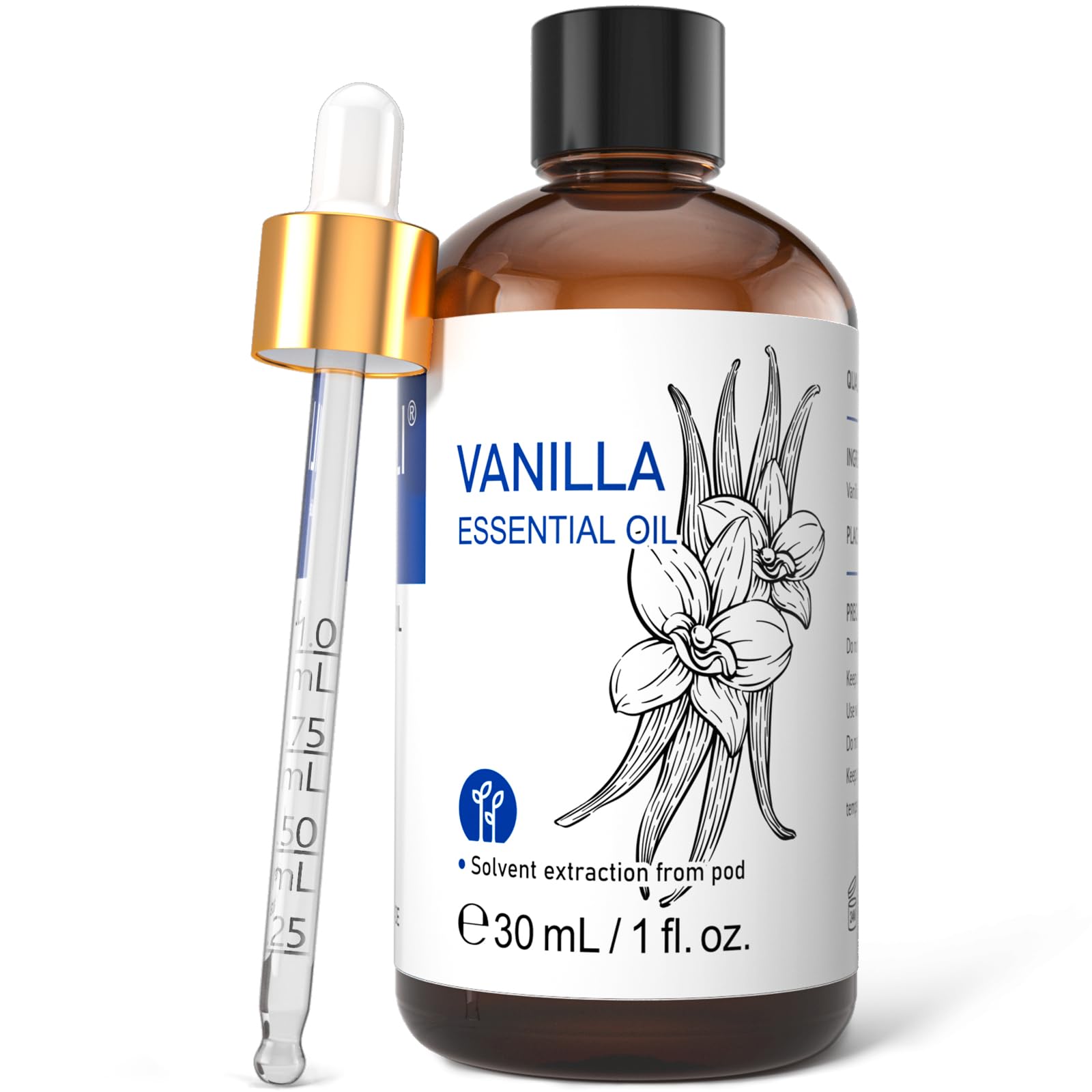 HIQILI Vanilla Essential Oil for Diffuser, Skin Care, Candle Soap Making | Stron
