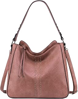 Montana West, Hobo Style Handbag, Women's Shoulder Bag, Elegant Shoulder Bag, Dark Pink, 11"x5"x10"