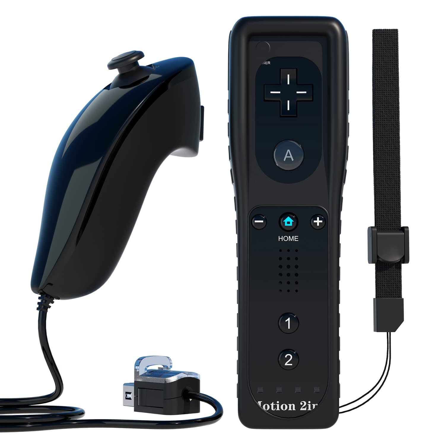 Motion Plus Remote Controller Compatible with Wii, TechKen Built-in 2 in 1 Remot