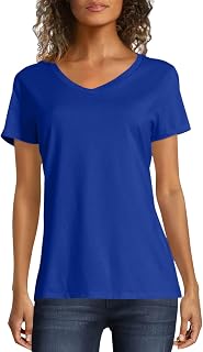 Hanes Women's Nano Premium Cotton V-Neck Tee