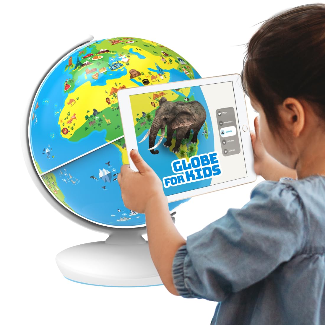 PlayShifu Orboot Earth – Interactive AR World Globe for Kids: 1000+ Facts on Ani