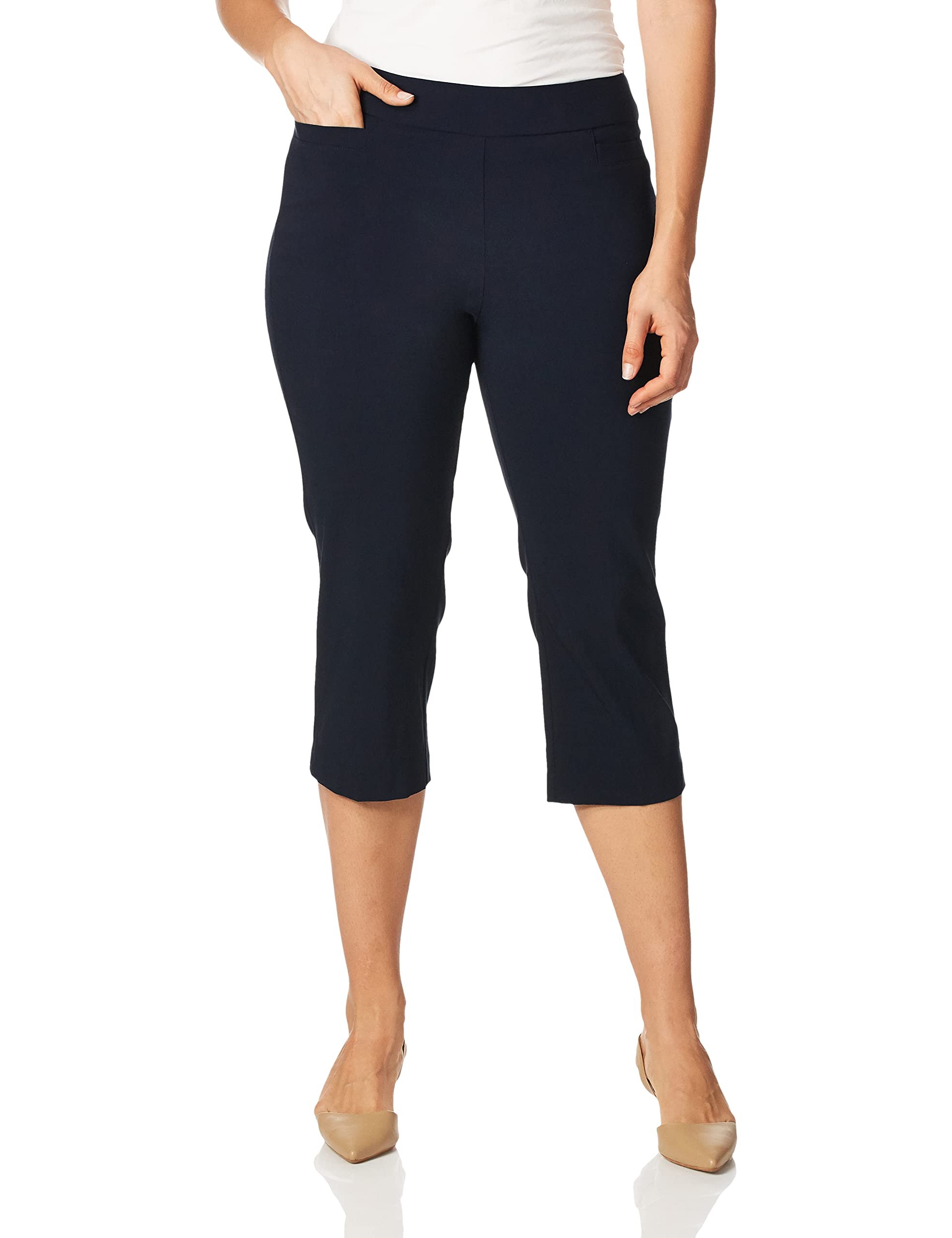Briggs New York Women's Capri Trousers with Pocket L Size, Navy, 40