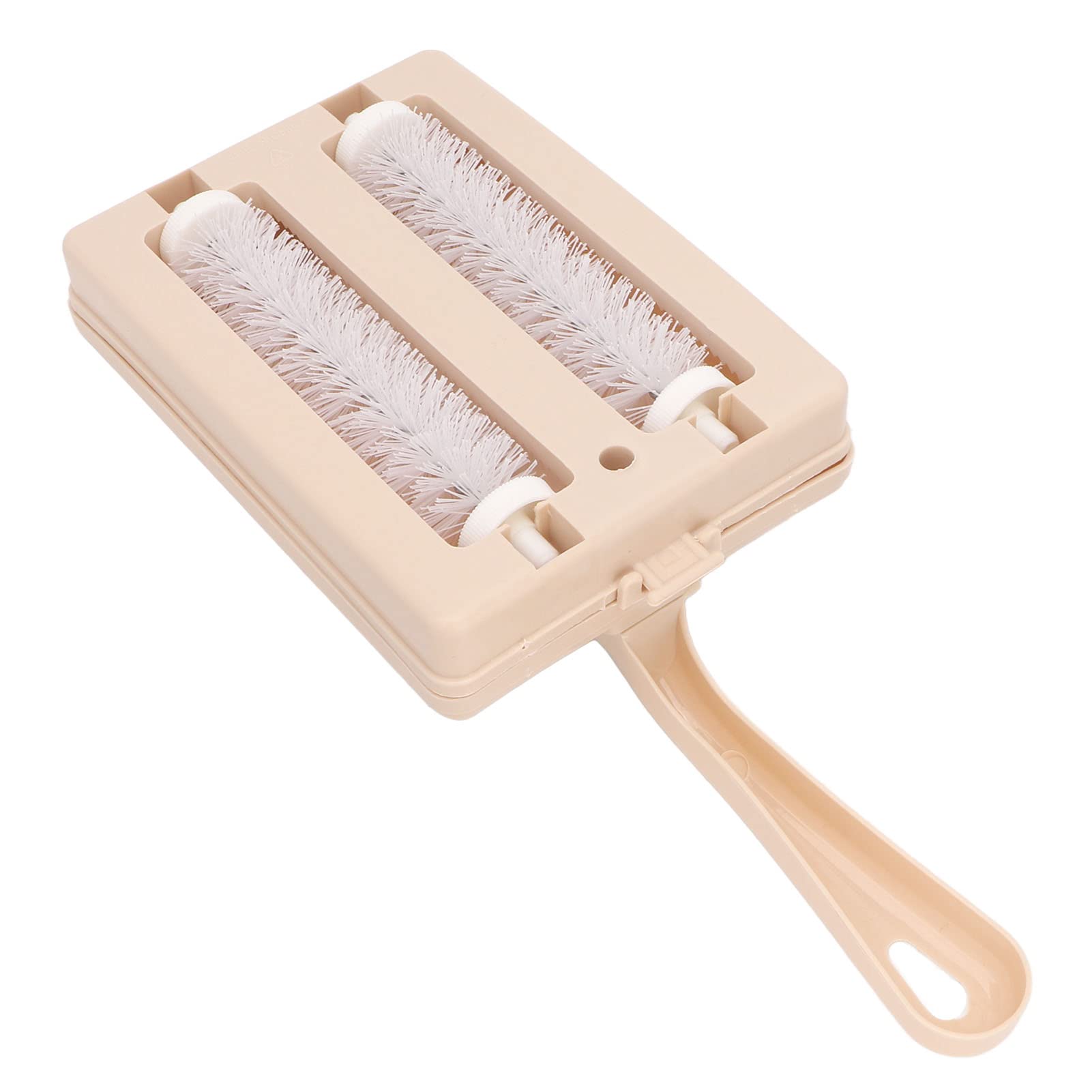 Carpet Debris Brush, Double Roller Handheld Manual Sweeper with Handle Portable 