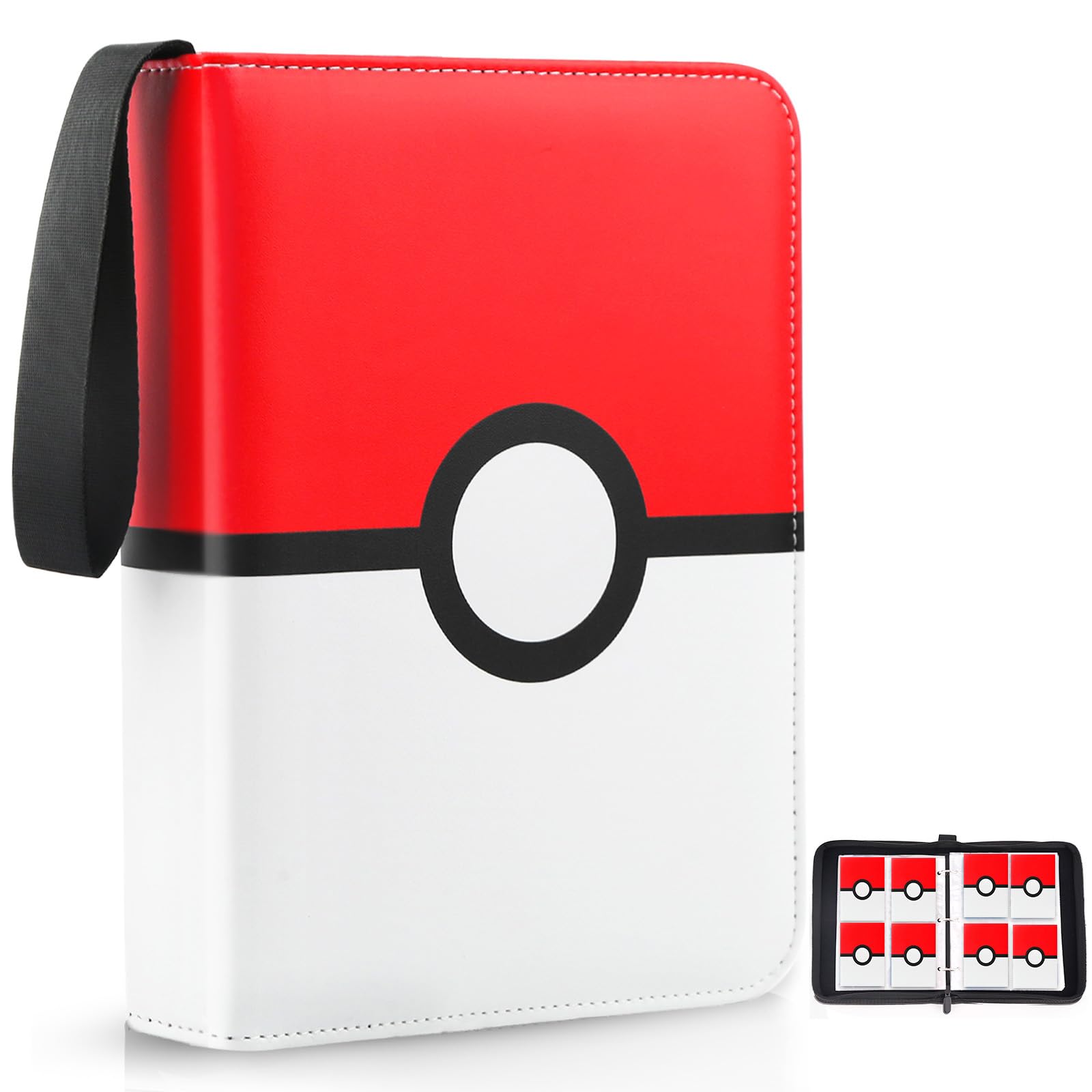 Card Binder 4 Pocket, Trading Card Holder Fits 400 Cards With 50 Removable Sleev