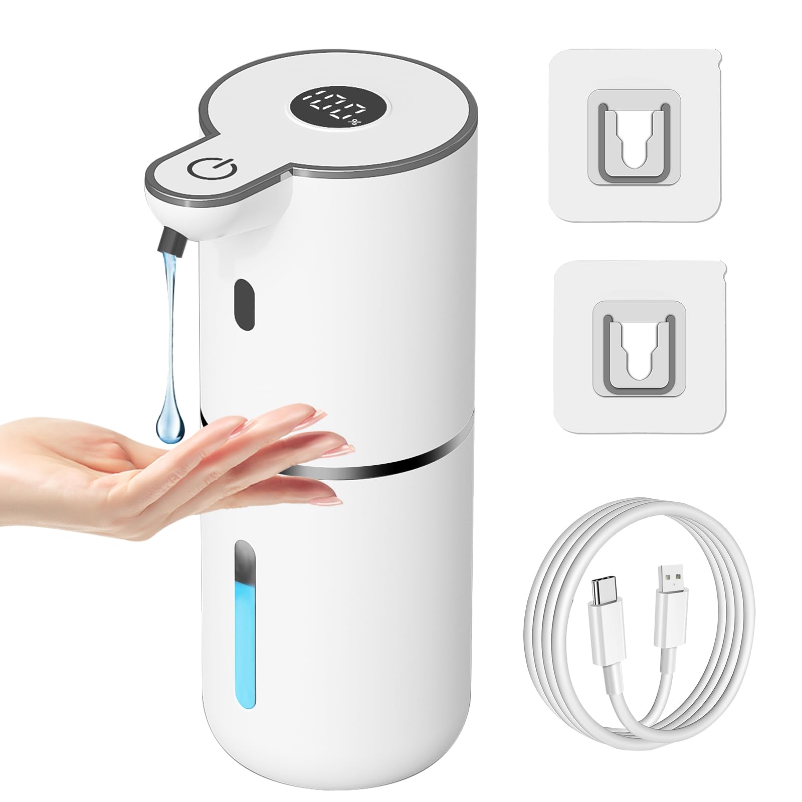Automatic Liquid Soap Dispenser Touchless, USB Rechargeable Smart Hand Soap Disp