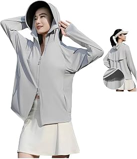 Women's Rash Guard, UPF 50+, 99.9% UV Protection, Cooling, Plain Hoodie, Long Sleeve, Breathable, Sweat Absorbent, Quick Drying, Sun Protection, Lightweight, 360° UV Protection, Body Cover