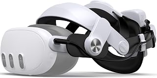 VR Head Strap with LED Display Battery Bank, Compatible with Quest 3S/Quest 3/Quest 2,Adjustable Elite Strap Replacement VR Headset Accessories Head Strap with 10000mAh,Lightweight&Reduce Pressure