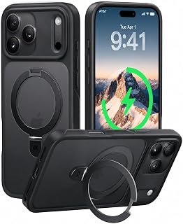 CASEKOO Durable Magnetic Stand for iPhone 18 Pro Case, Matte Black