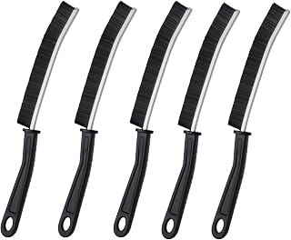 Crevice Cleaning Brush, Bathroom Tile Groove Gap Cleaning Brush,Premium Crevice Cleaning Tool Aluminum Support with 15° Angle Magic Brush, Thin Brush for Home Kitchen (5PCS)