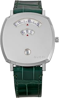 Gucci YA157414 GRIP Quartz Watch, Silver, Stainless Steel, Sapphire Glass