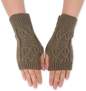 1 Pair Women's Short Knit Fingerless Gloves Autumn Winter Warm Mittens Soft Winter Gifts for Friends and Family