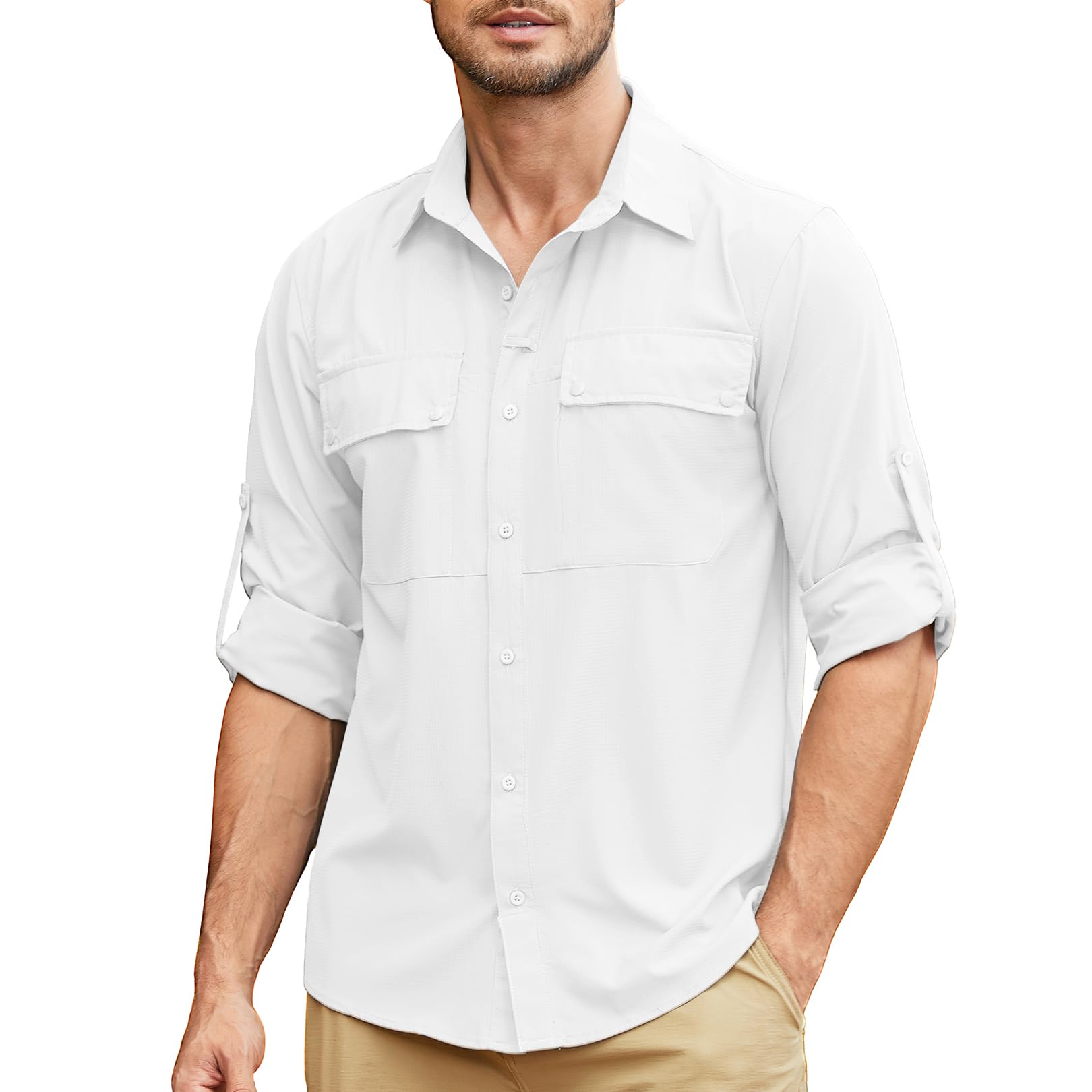 Men's Long Sleeve Sun Protection Shirt UPF 50+