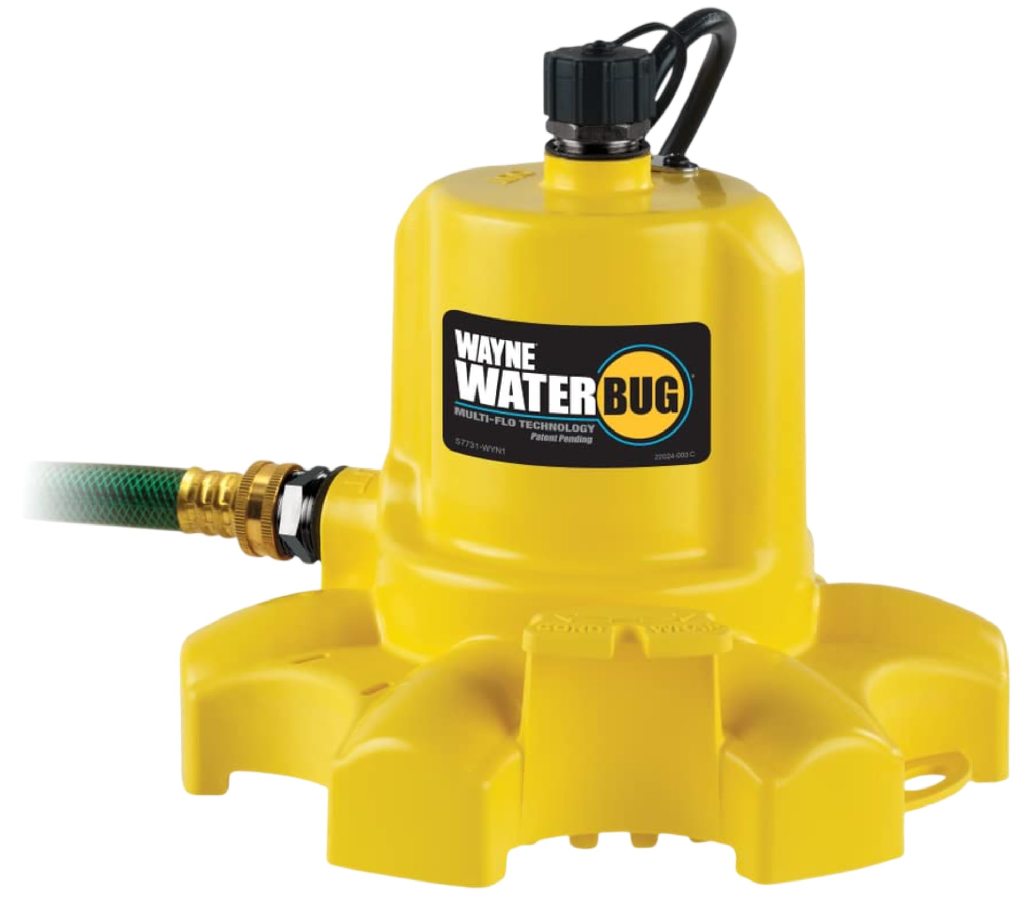WAYNE WaterBUG Submersible Water Pump for Water Removal | 1/6 HP, 1350 GPH, Util
