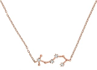 PAVOI Zodiac Necklace for Women, 14K Gold Plated Constellation CZ Choker