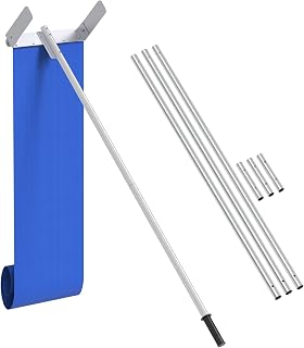 Signstek 30FT Snow Roof Rake for Snow Removal Tool with Wheels and Adjustable Extended Handle, Durable Aluminum Roof Shovel - Easily Remove Hard to Reach Snow - Ideal for Long or Low-Pitched Roofs
